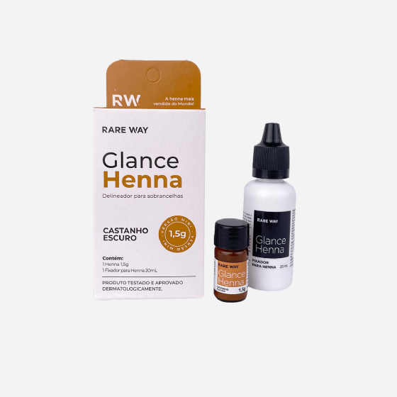Glance Henna mini Castanho Escuro 1,5g - Rare Way