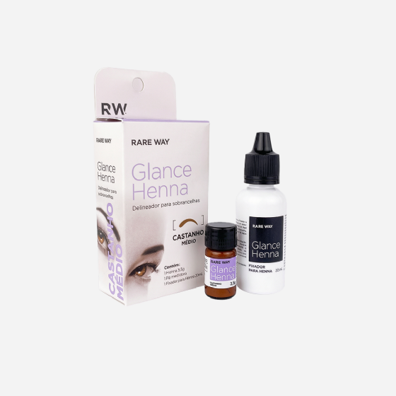 Glance Henna Mini Castanho Médio 1,5g - Rare Way