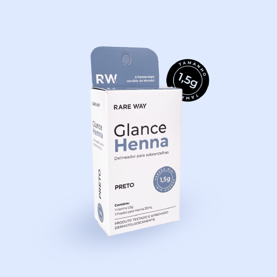 Glance Henna mini Preto 1,5g - Rare Way
