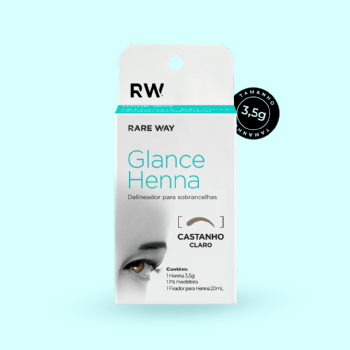Henna para Sobrancelhas Glance Castanho Claro 3,5g - Rare Way - imagem alternativa