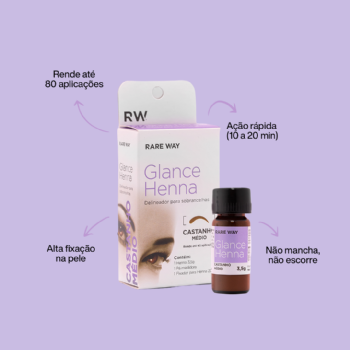 Henna para Sobrancelhas Glance Castanho Médio 3,5g - Rare Way - imagem alternativa