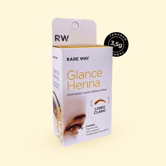 Henna para Sobrancelhas Glance Loiro Claro 3,5g - Rare Way