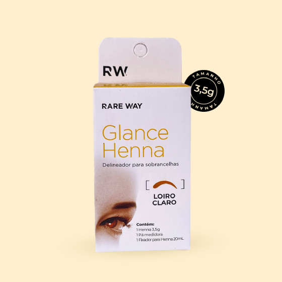 Henna para Sobrancelhas Glance Loiro Claro 3,5g - Rare Way