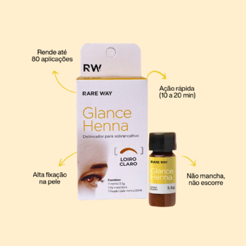 Henna para Sobrancelhas Glance Loiro Claro 3,5g - Rare Way - imagem alternativa