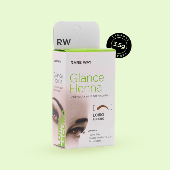 Henna para Sobrancelhas Glance Loiro Escuro 3,5g - Rare Way