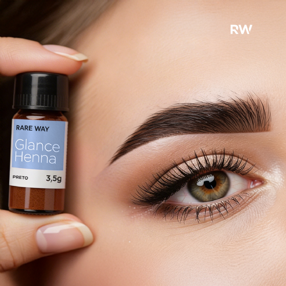 Henna para Sobrancelhas Glance Preto 3,5g - Rare Way