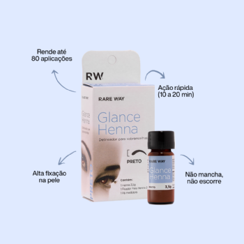 Henna para Sobrancelhas Glance Preto 3,5g - Rare Way - imagem alternativa