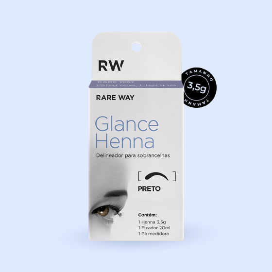 Henna para Sobrancelhas Glance Preto 3,5g - Rare Way