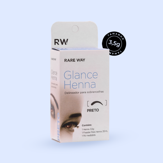 Henna para Sobrancelhas Glance Preto 3,5g - Rare Way
