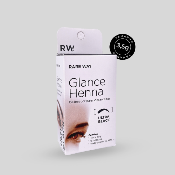 Henna para Sobrancelhas Glance Ultra Black 3,5g - Rare Way