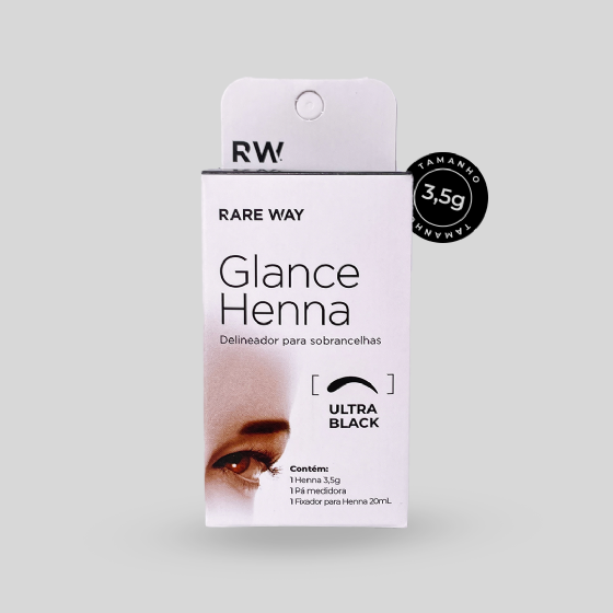 Henna para Sobrancelhas Glance Ultra Black 3,5g - Rare Way