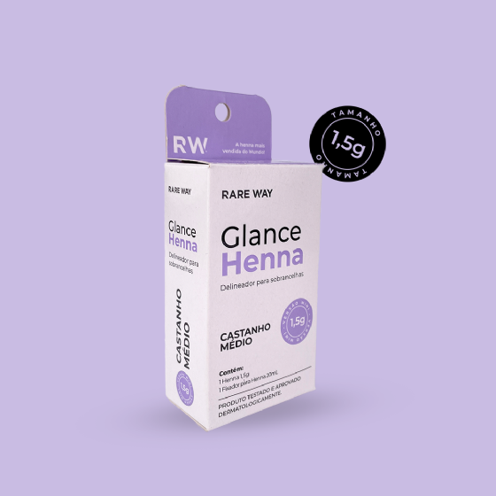 Glance Henna Mini Castanho Médio 1,5g - Rare Way