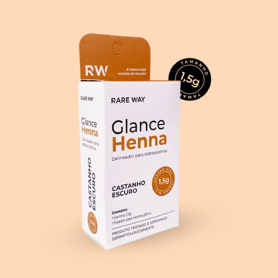 Glance Henna mini Castanho Escuro 1,5g - Rare Way