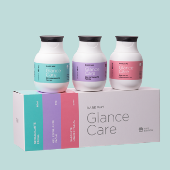 Kit Glance Care Limpeza e Suavização Facial 4 Produtos Rare Way
