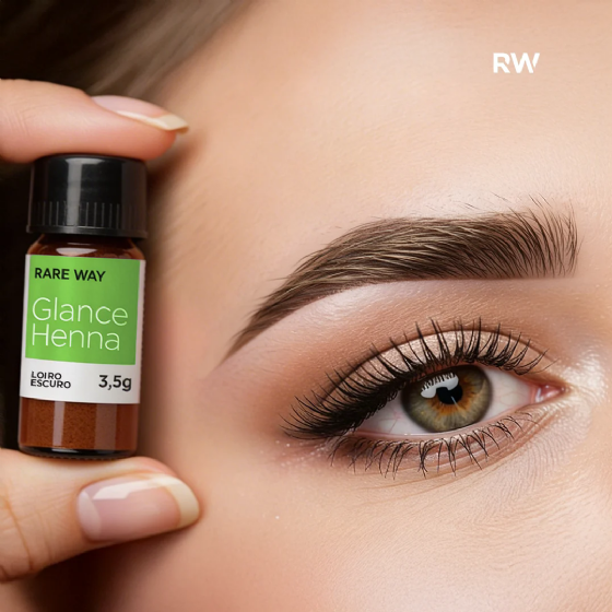 Kit Henna para Sobrancelhas Glance Loiro Claro e Loiro Escuro 3,5g Rare Way