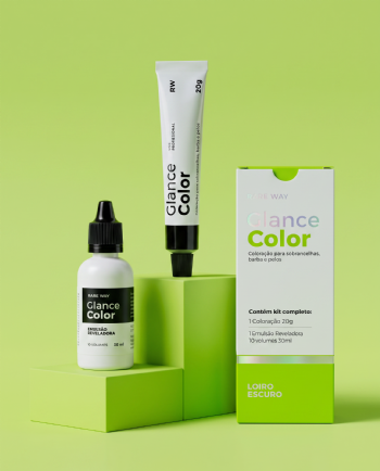 Glance Color Loiro Escuro Coloração Para Sobrancelhas Barba e Pelos
