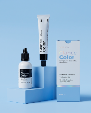 Glance Color Preto Coloração Para Sobrancelhas Barba e Pelos