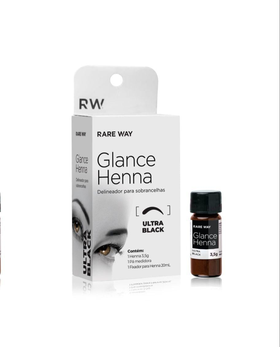 Henna para Sobrancelhas Glance Ultra Black 3,5g - Rare Way - foto principal