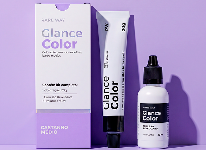 Henna para sobrancelhas Rare Way castanho claro 3g